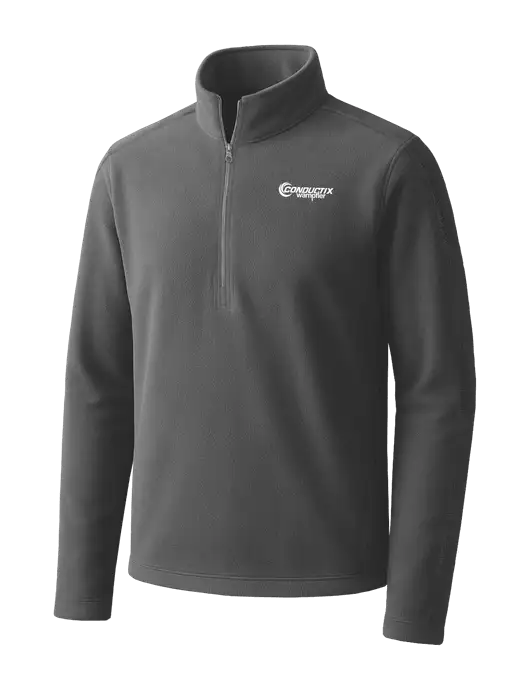 Medium Grey Microfleece 1/2 Zip Pullover w/Conductix Logo