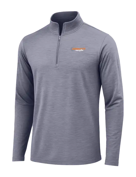 True Navy Heather Posicharge Tri-Blend Wicking 1/4 Zip Pullover w/Conductix Logo