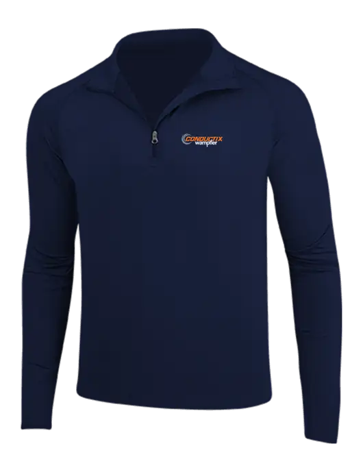 Navy Sport Wick Stretch 1/4 Zip Pullover w/Conductix Logo