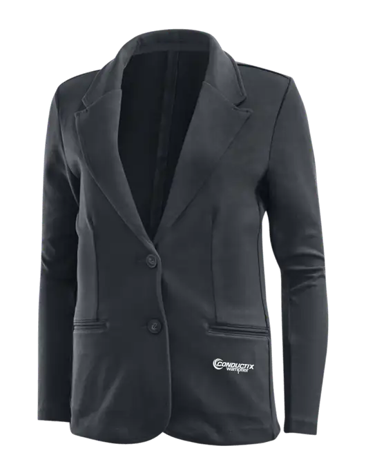 Charcoal Grey Womens Knit Blazer w/Conductix Logo