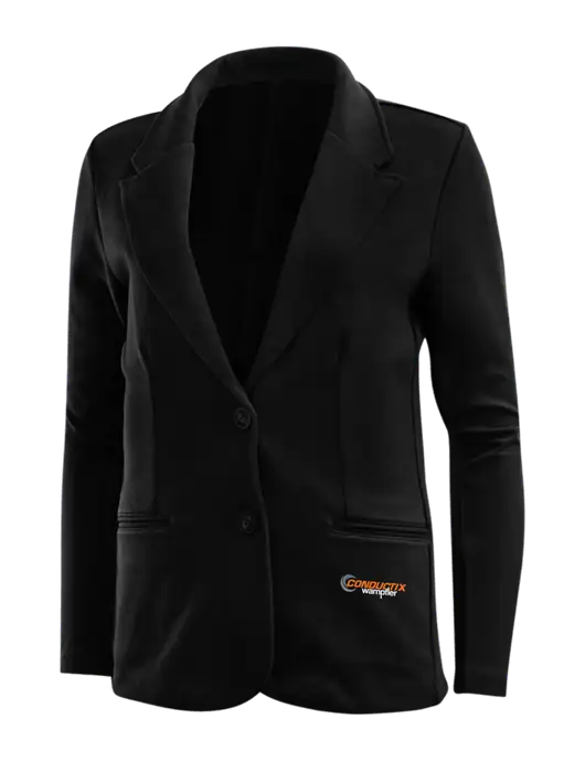 Black Womens Knit Blazer w/Conductix Logo