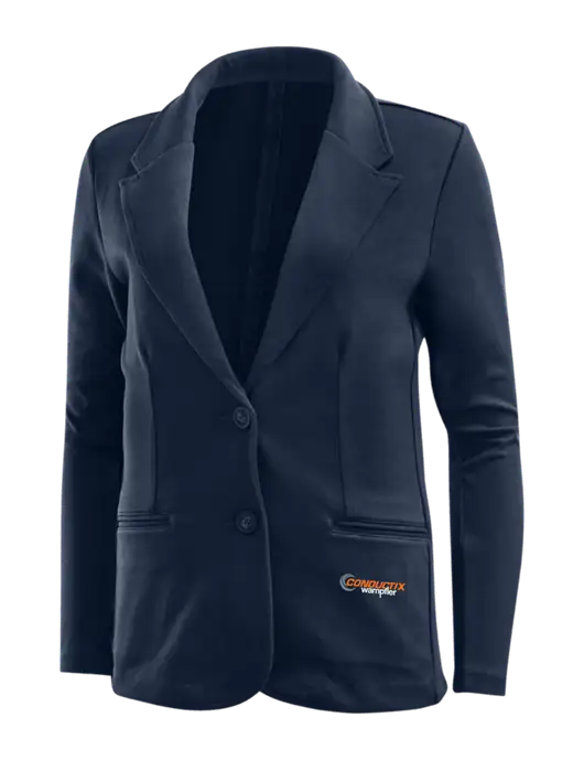 Deep Navy Womens Knit Blazer w/Conductix Logo