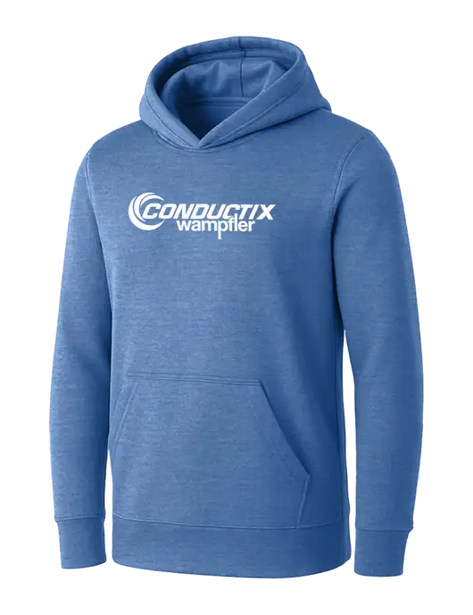 Womens Royal Heather Core Fleece Pullover Hooded Sweatshirt w/Conductix Logo