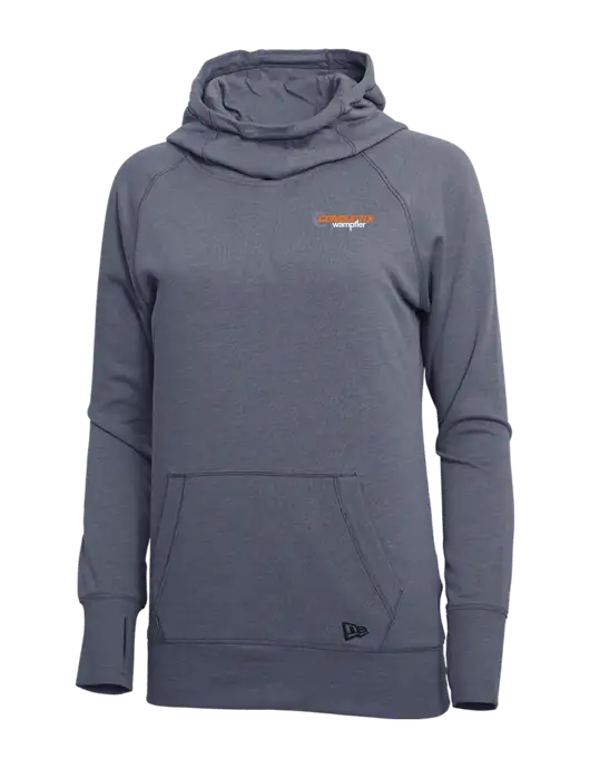 New Era True Navy Heather Womens Tri-Blend Fleece Pullover Hoodie w/Conductix Logo