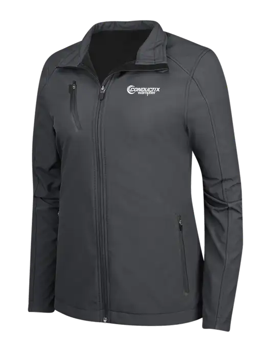 Dark Grey Womens Welded Softshell Jacket w/Conductix Logo