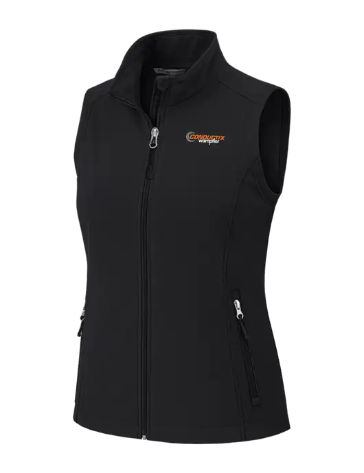 Black Womens Core Soft Shell Vest w/Conductix Logo
