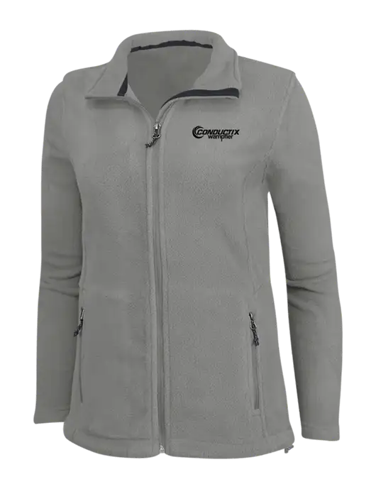 Womens Medium Grey Fleece Jacket w/Conductix Logo