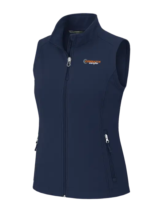 Navy Womens Core Soft Shell Vest w/Conductix Logo