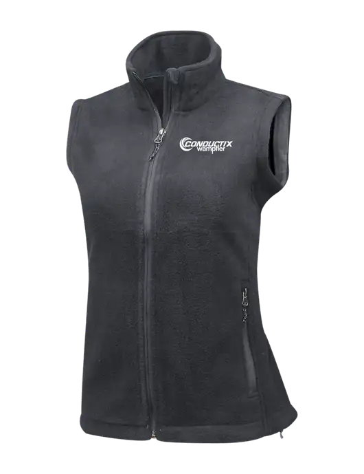 Medium Grey Womens Fleece Vest w/Conductix Logo
