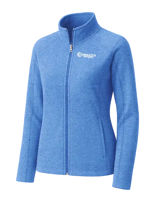 Light Royal Heather Womens Microfleece Full-Zip Jacket w/Conductix Logo