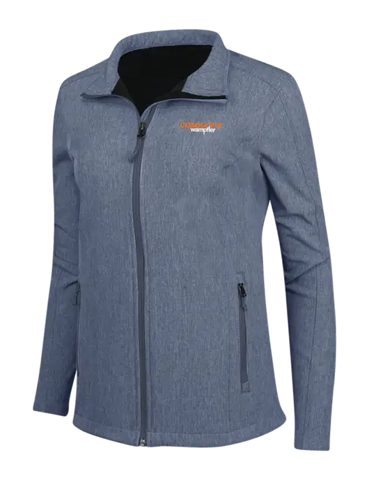 Navy Heather Womens Core Soft Shell Jacket w/Conductix Logo