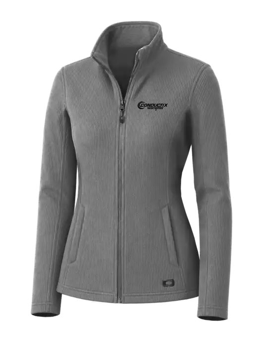 OGIO Medium Grey Womens Grit Fleece Jacket w/Conductix Logo