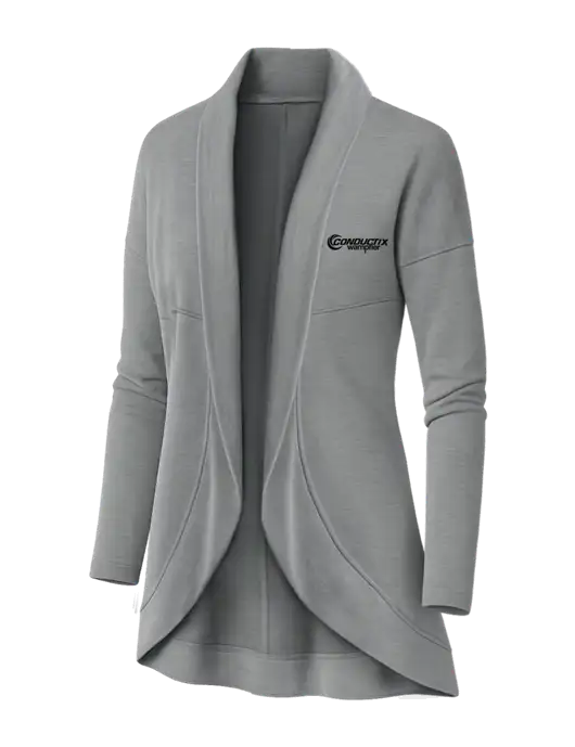 OGIO Light Grey Heather Womens Luuma Cocoon Fleece w/Conductix Logo