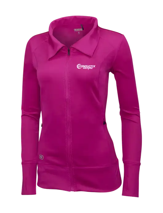 OGIO Dark Fuchsia Womens Endurance Fulcrum Full-Zip w/Conductix Logo