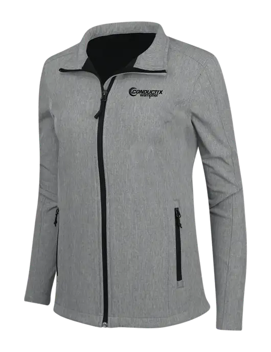 Medium Grey Heather Womens Core Soft Shell Jacket w/Conductix Logo