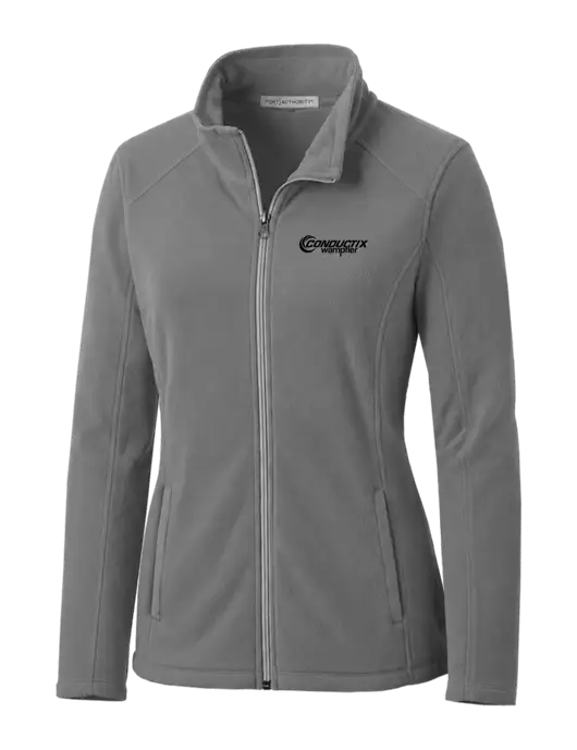 Medium Grey Womens Microfleece Jacket w/Conductix Logo