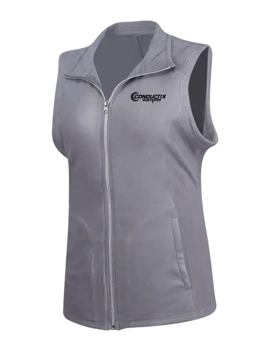 Medium Grey Womens Microfleece Vest w/Conductix Logo