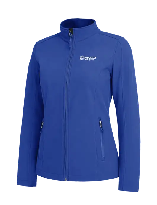 Dark Royal Womens Core Soft Shell Jacket w/Conductix Logo