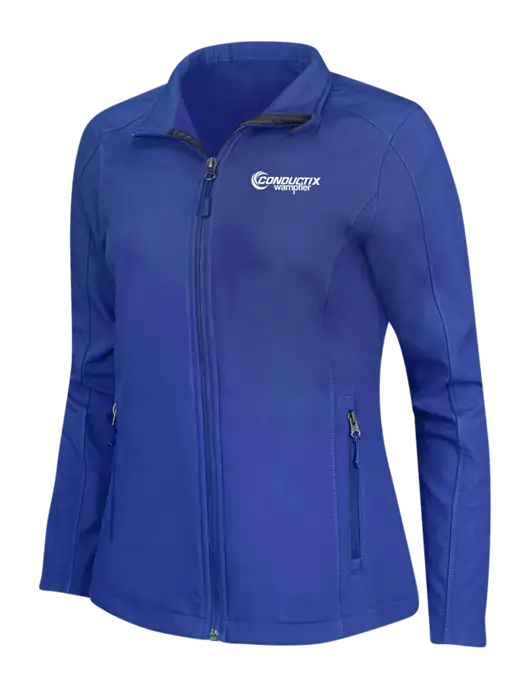 Dark Royal Womens Core Soft Shell Jacket w/Conductix Logo