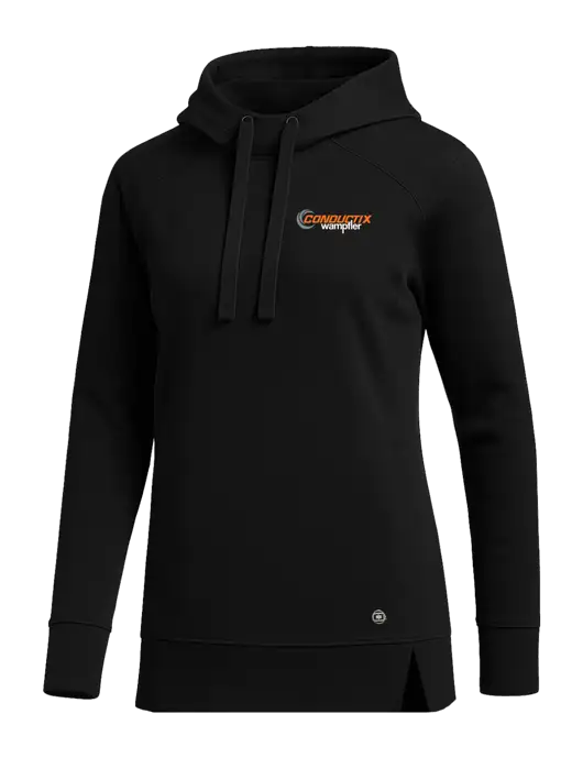 OGIO Black Womens Luuma Pullover Fleece Hoodie w/Conductix Logo