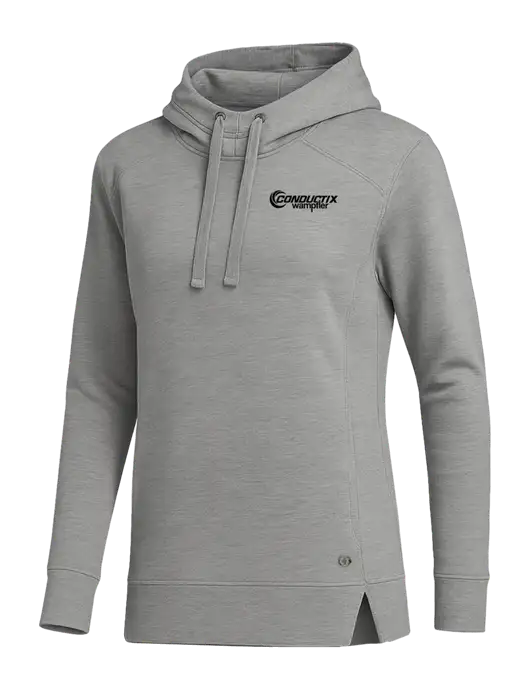 OGIO Heather Grey Womens Luuma Pullover Fleece Hoodie w/Conductix Logo