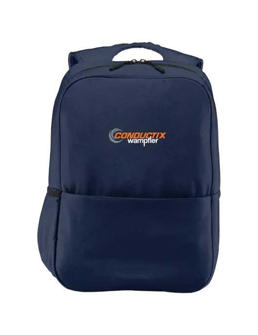 Access Square Laptop River Blue Navy Backpack w/Conductix Logo