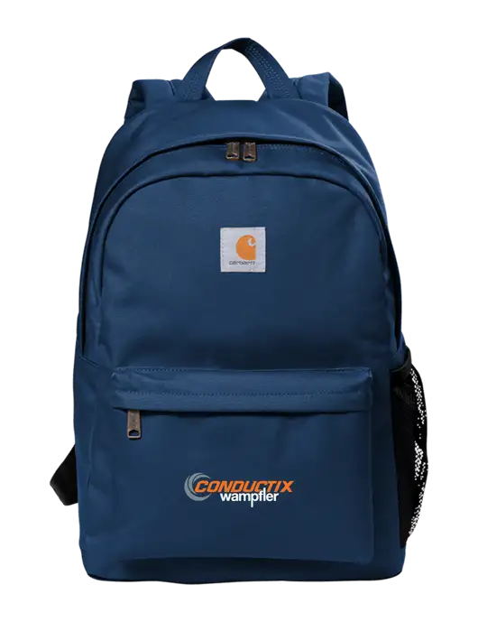 Carhartt Navy Canvas Backpack w/Conductix Logo