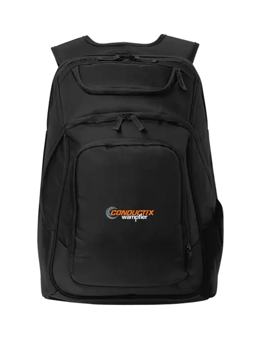 Executive Black Laptop Backpack w/Conductix Logo