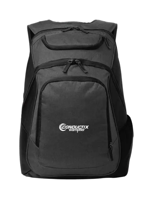 Executive Graphite Heather/Black Laptop Backpack w/Conductix Logo