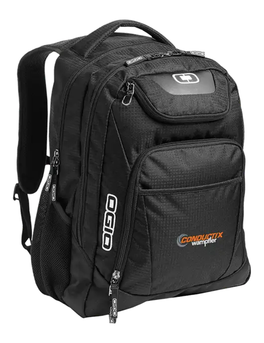 OGIO Black/Silver Excelsior Laptop Backpack w/Conductix Logo