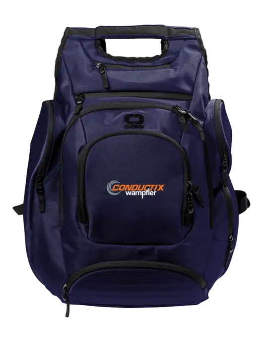 OGIO Navy Metro Ballistic Laptop Backpack w/Conductix Logo